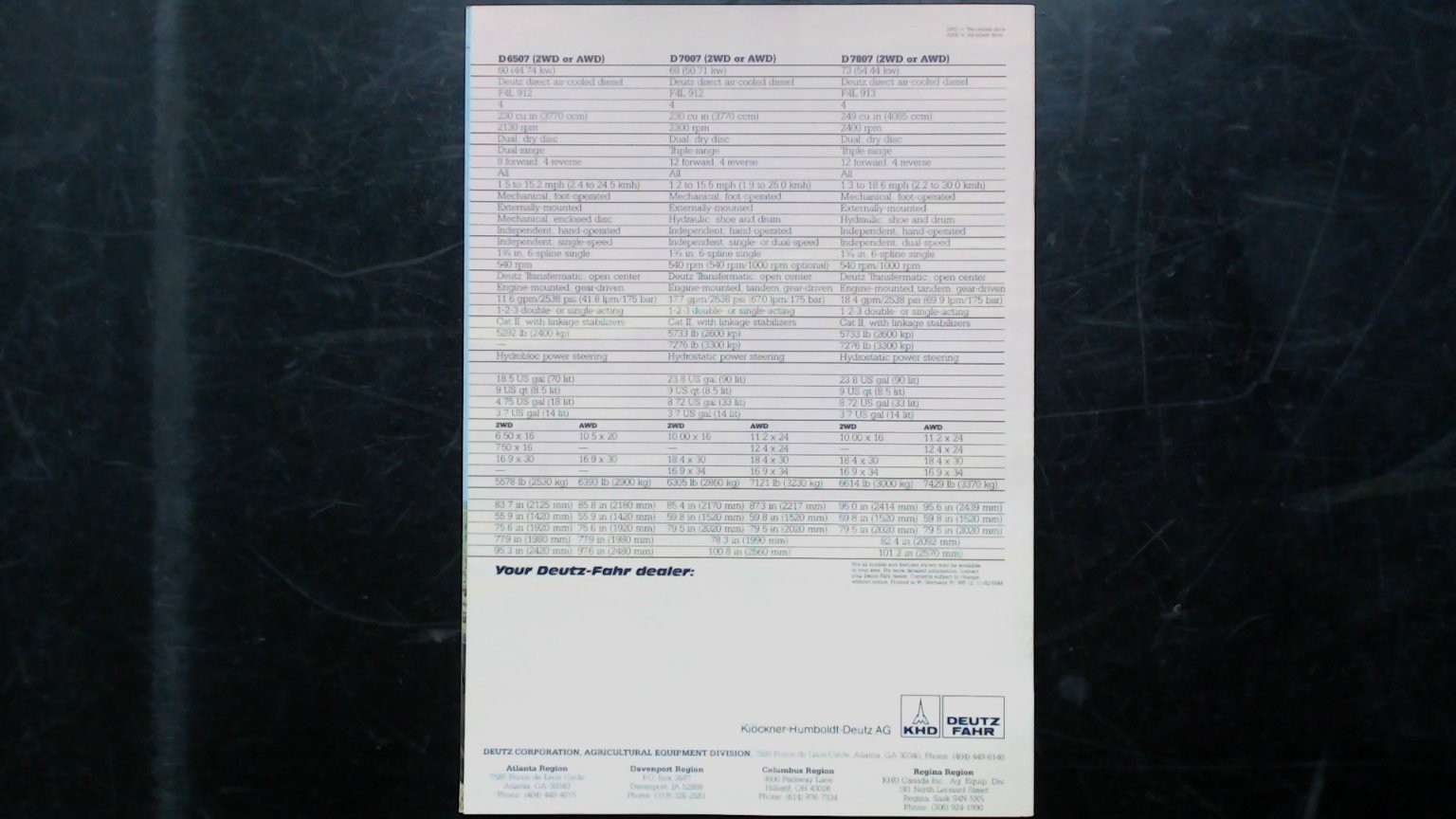 Deutz-Fahr D Series Tractor Brochure Vintage Agriculture 43-73 HP
