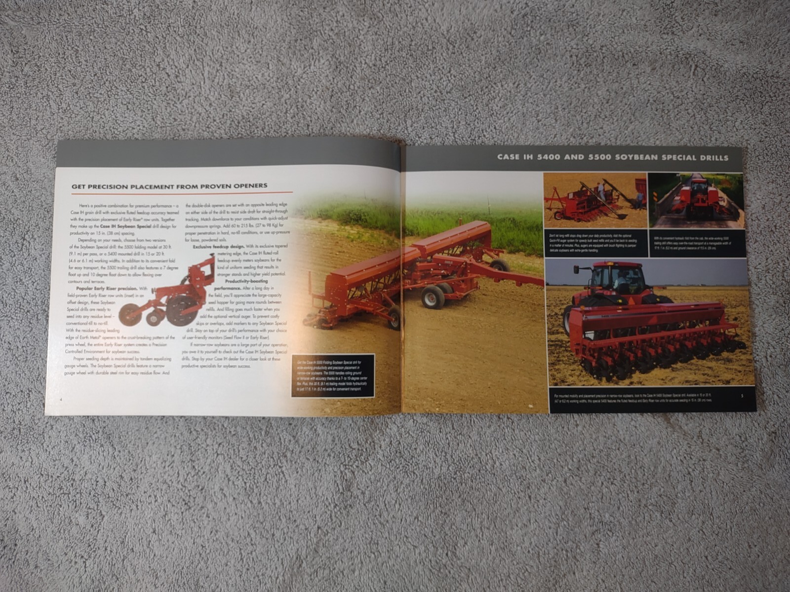 Case IH Grain Drills True-Tandem Disks Sales Brochures. Lot Of 9