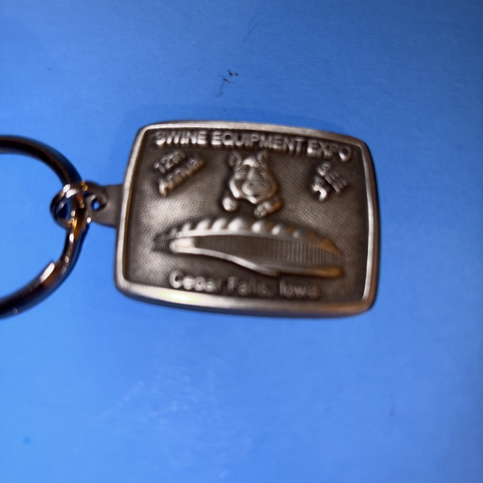 Cedar Falls Iowa Unidome Swine Equipment Expo 1994 Keychain
