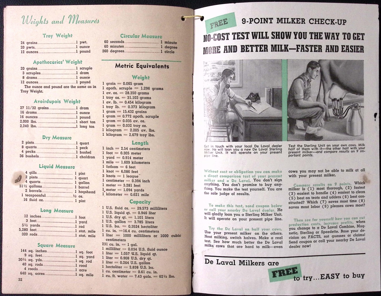 1955 DeLaval Modern Farm Manual Reuben D Leibensperger KUTZTOWN PA