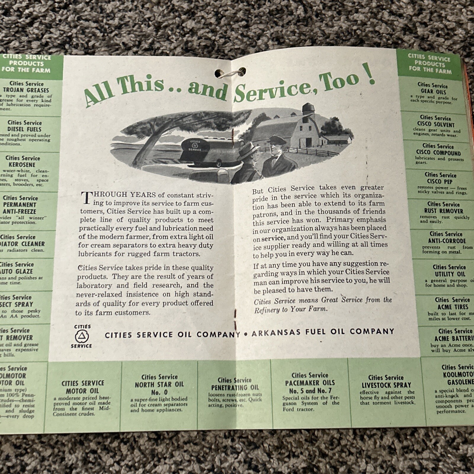 Cities Service Oils Farm Book And Almanac 1947 Booklet Agriculture Machinery