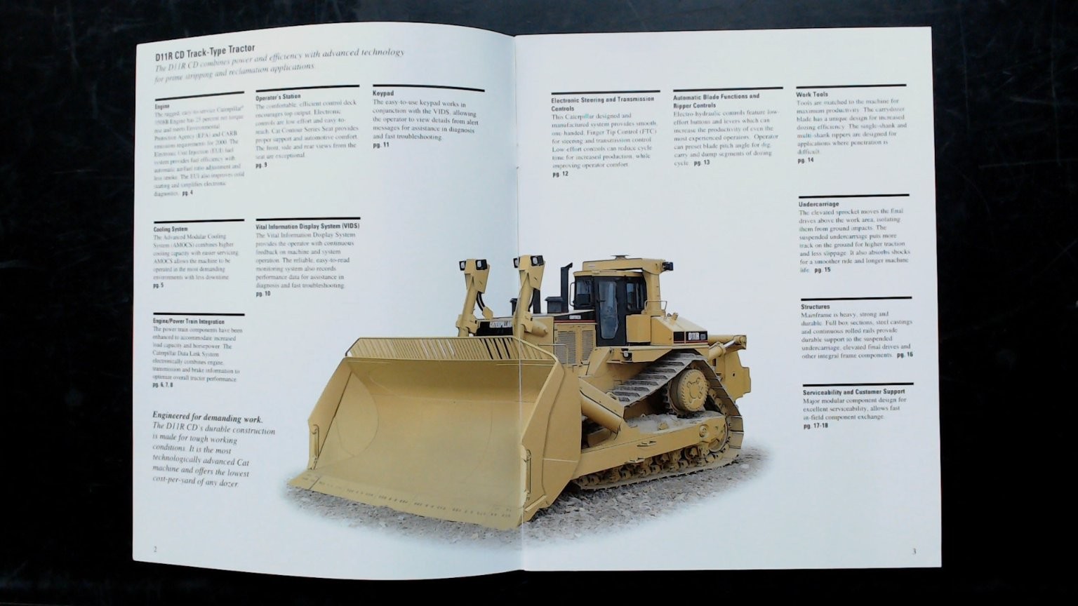 Caterpillar D11R CD Carrydozer Track-Type Tractor Brochure 1999