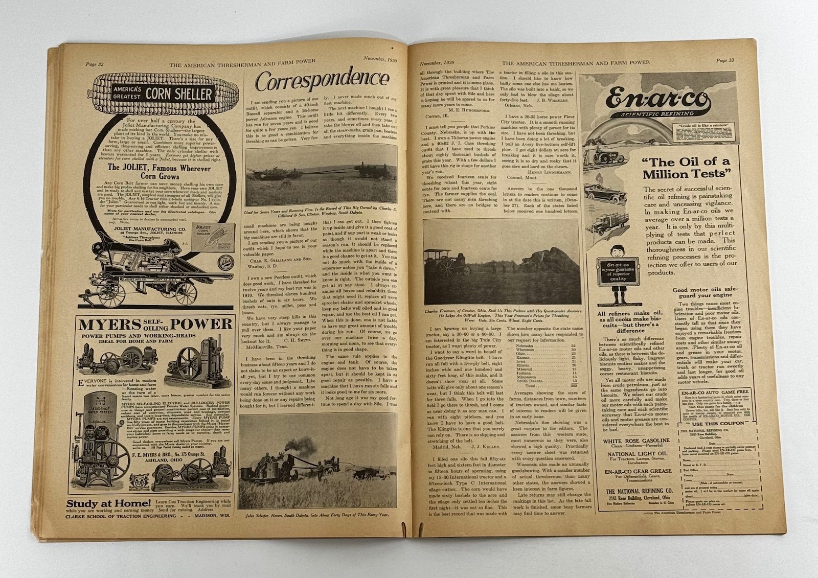 The American Thresherman & Farm Power MAGAZINE November 1920 MADISON, WIS.