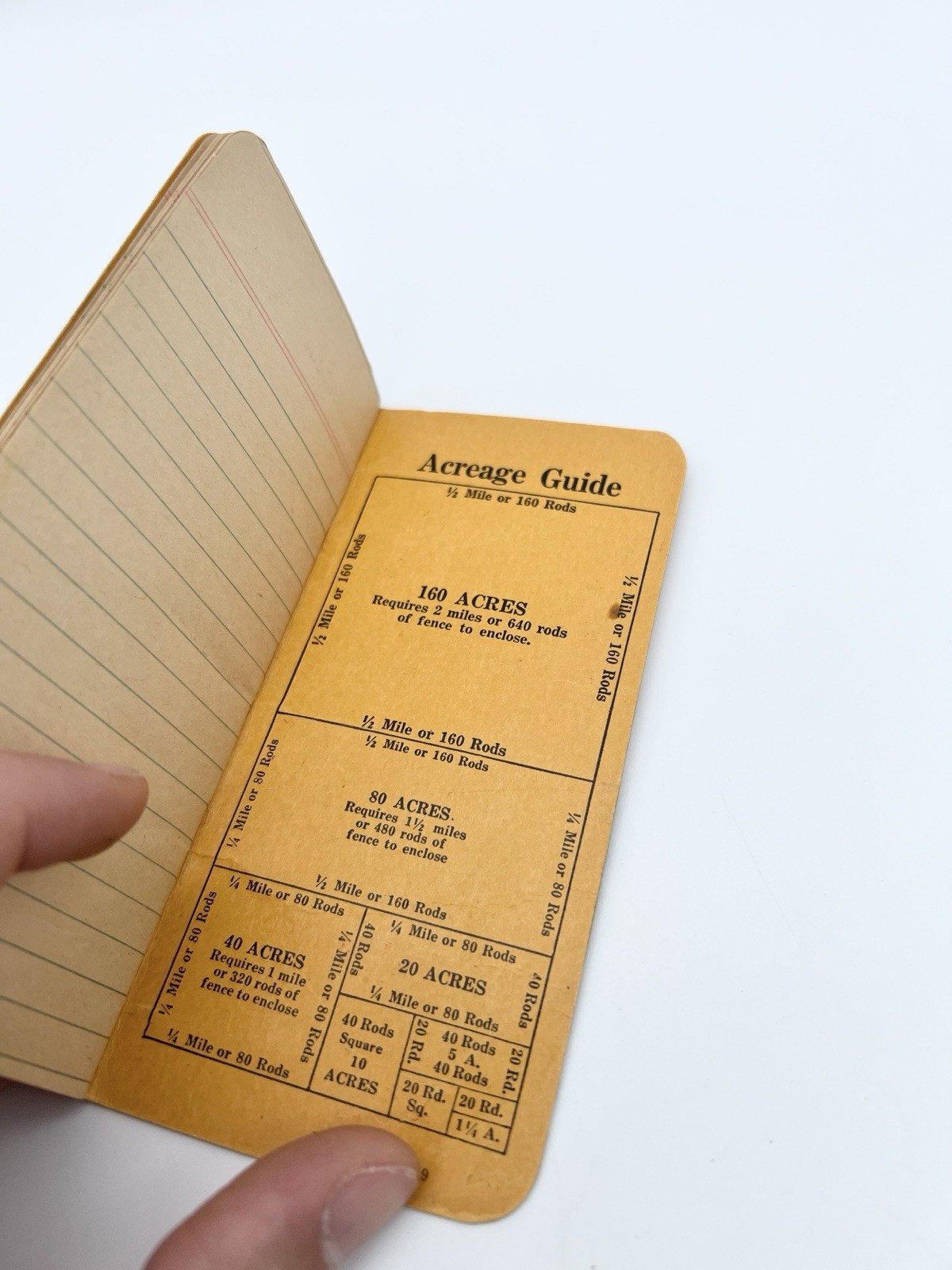 Vintage 40s Red Brand Fence Advertising Pocket Notebook USA Farm Promo Ephemera