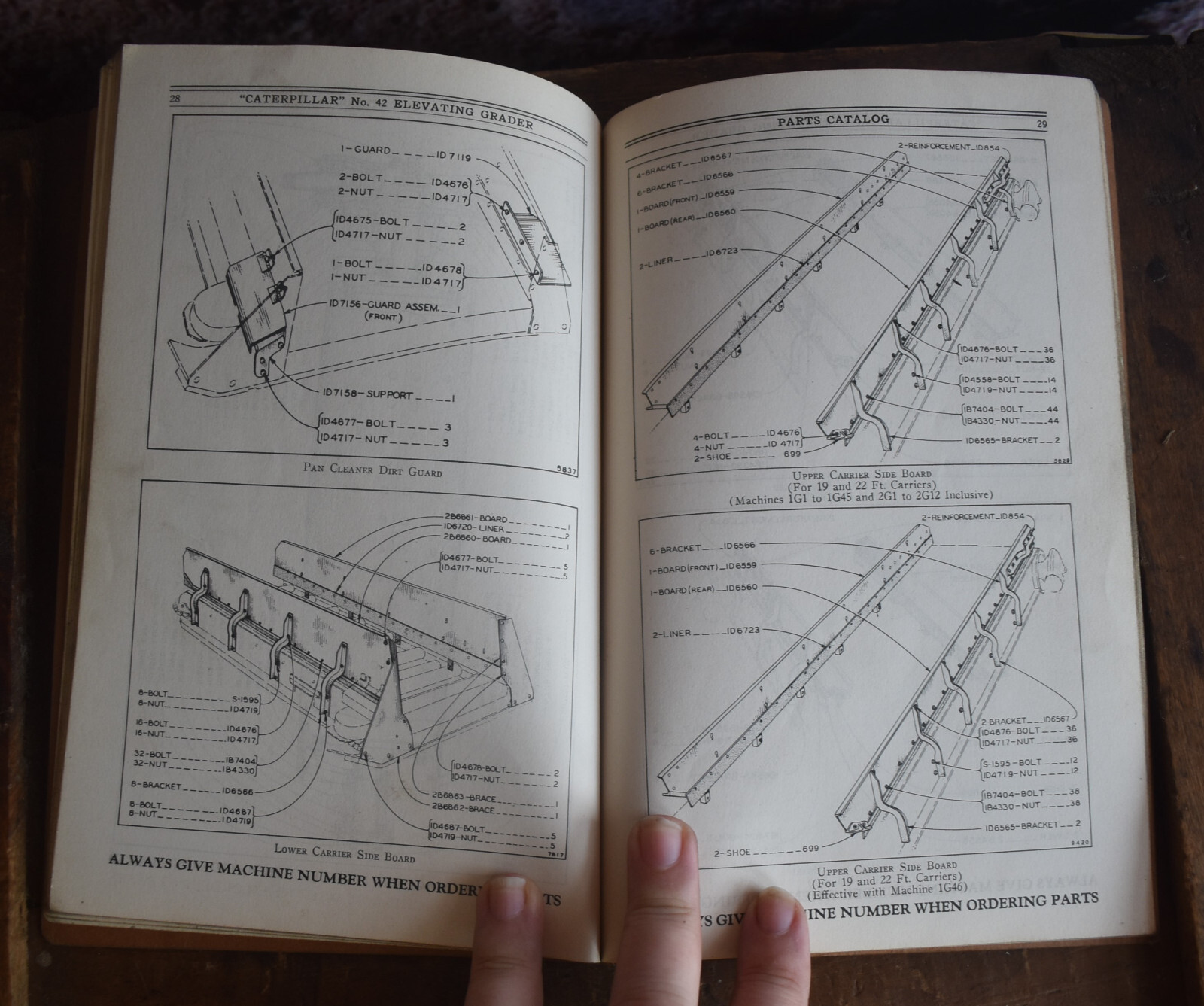 Vtg Caterpillar No 42 Power Controlled Elevating Grader Parts Catalog