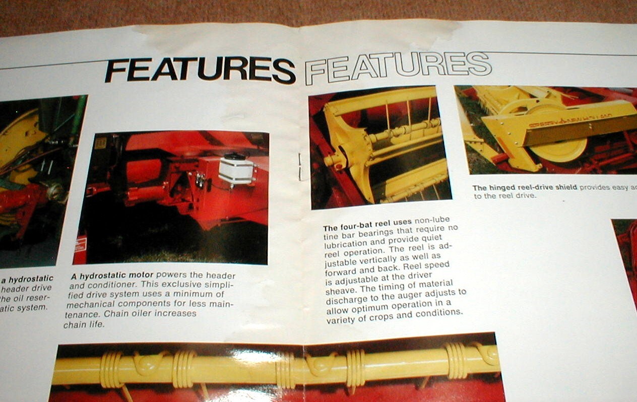 Sperry New Holland Pivot-Tongue Windrower 1980 Full Color 8 Page Dealer Brochure