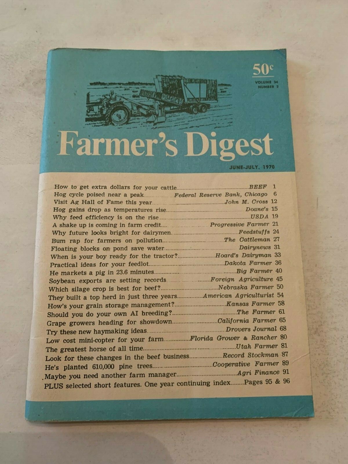 June July 1970 Farmers Digest Magazine Volume 34 Number 2