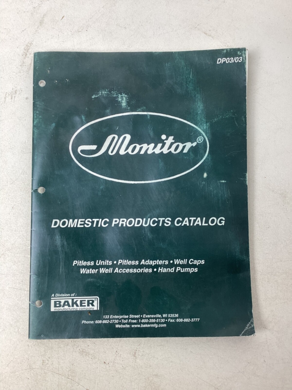 Monitor Domestic Products Catalog – Baker Manufacturing Company