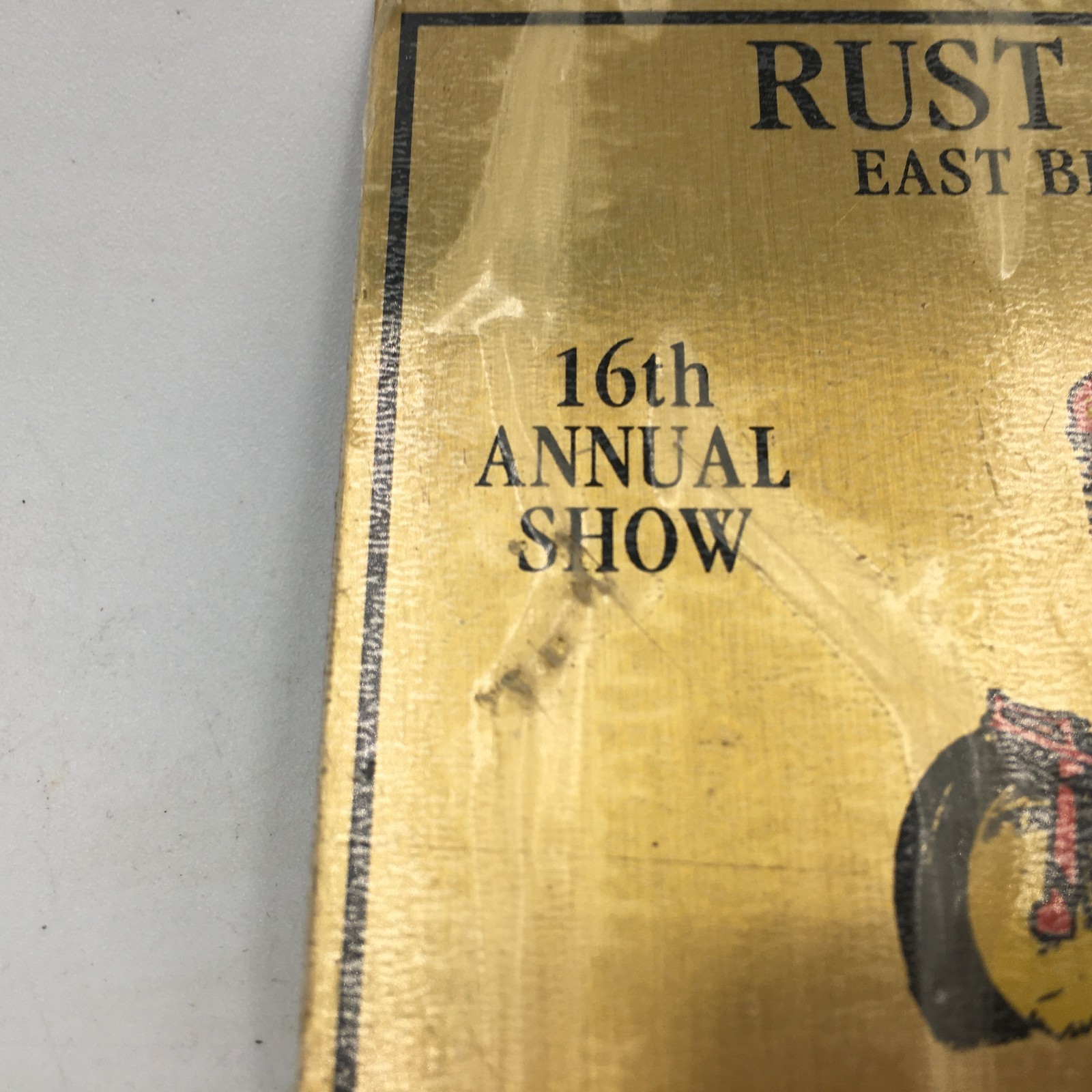 2001 RUST & DENT CLUB 16th ANNUAL SHOW TRACTOR SHOW BRASS 5×3 PLATE PLAQUE SIGN