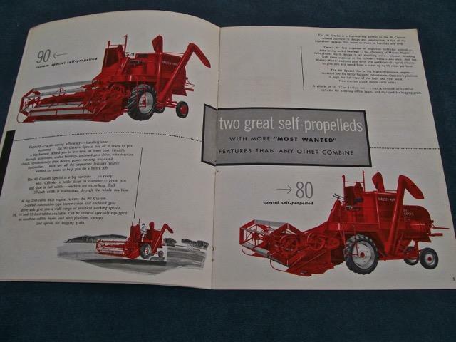 1955 MASSEY-HARRIS SELF-PROPELLED COMBINES 90 – 80 – 60 SALES BROCHURE