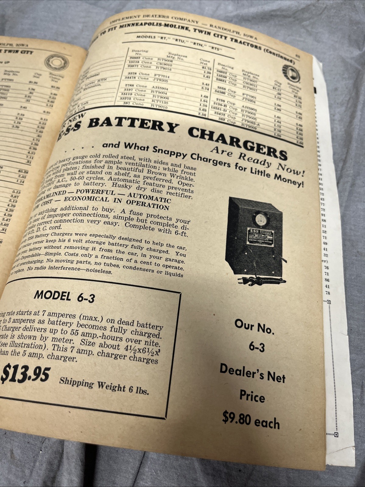 VTG 1943 Implement Dealers Co. Catalog RANDOLPH IA Tractor Truck Parts DEVIL IMP