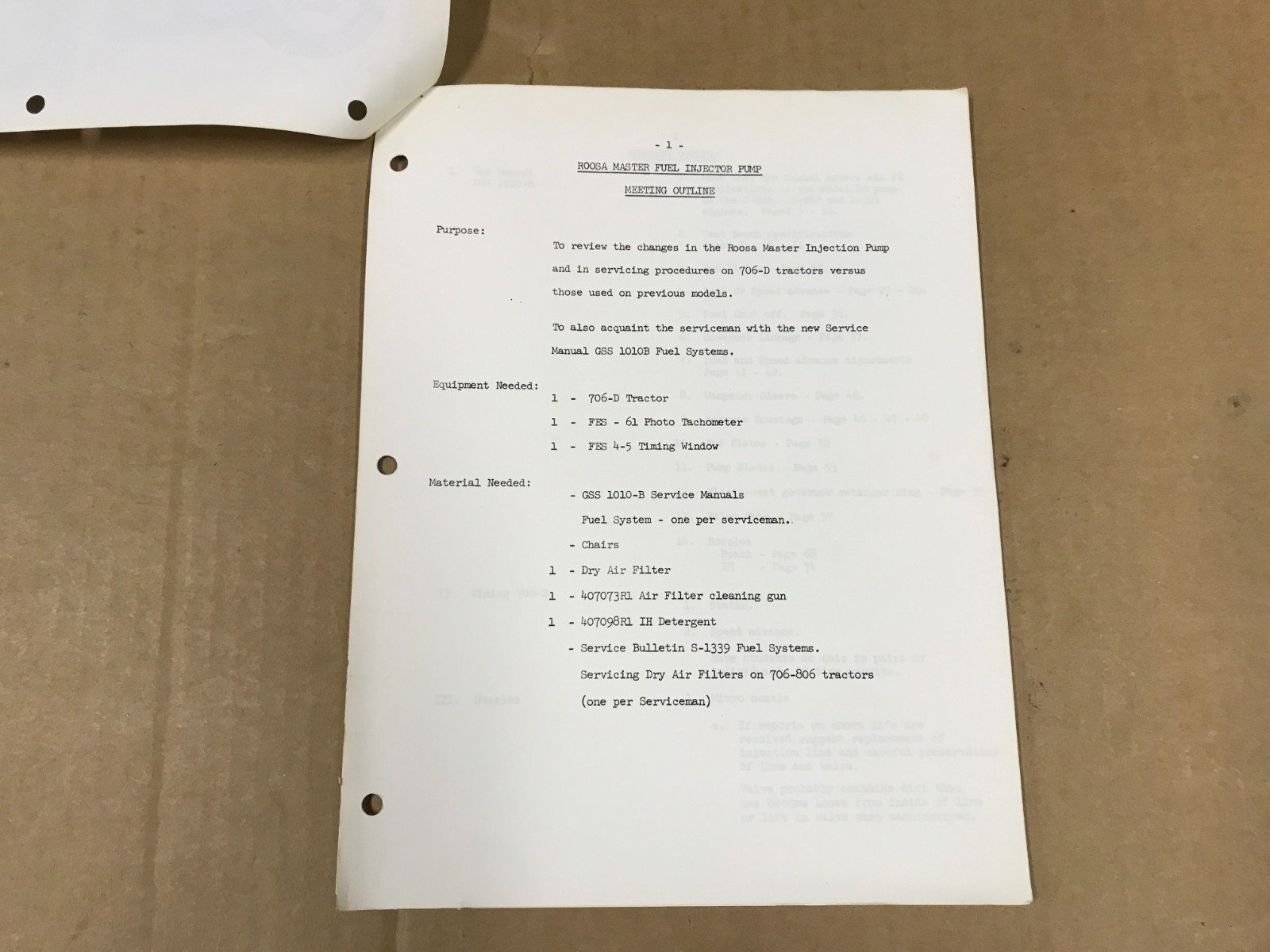 Vintage International Blue Ribbon Service Training Instructor&rsquo;s Guide EP-1545