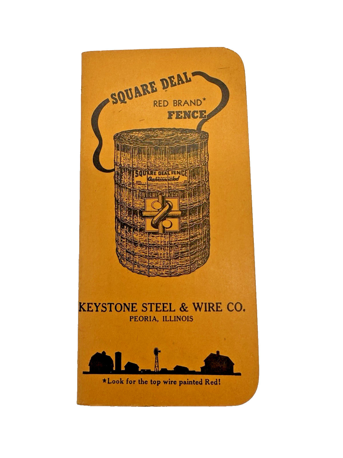 Vintage Red Brand Fence Keystone Steel Wire Notepad Lot 1930s Advertising