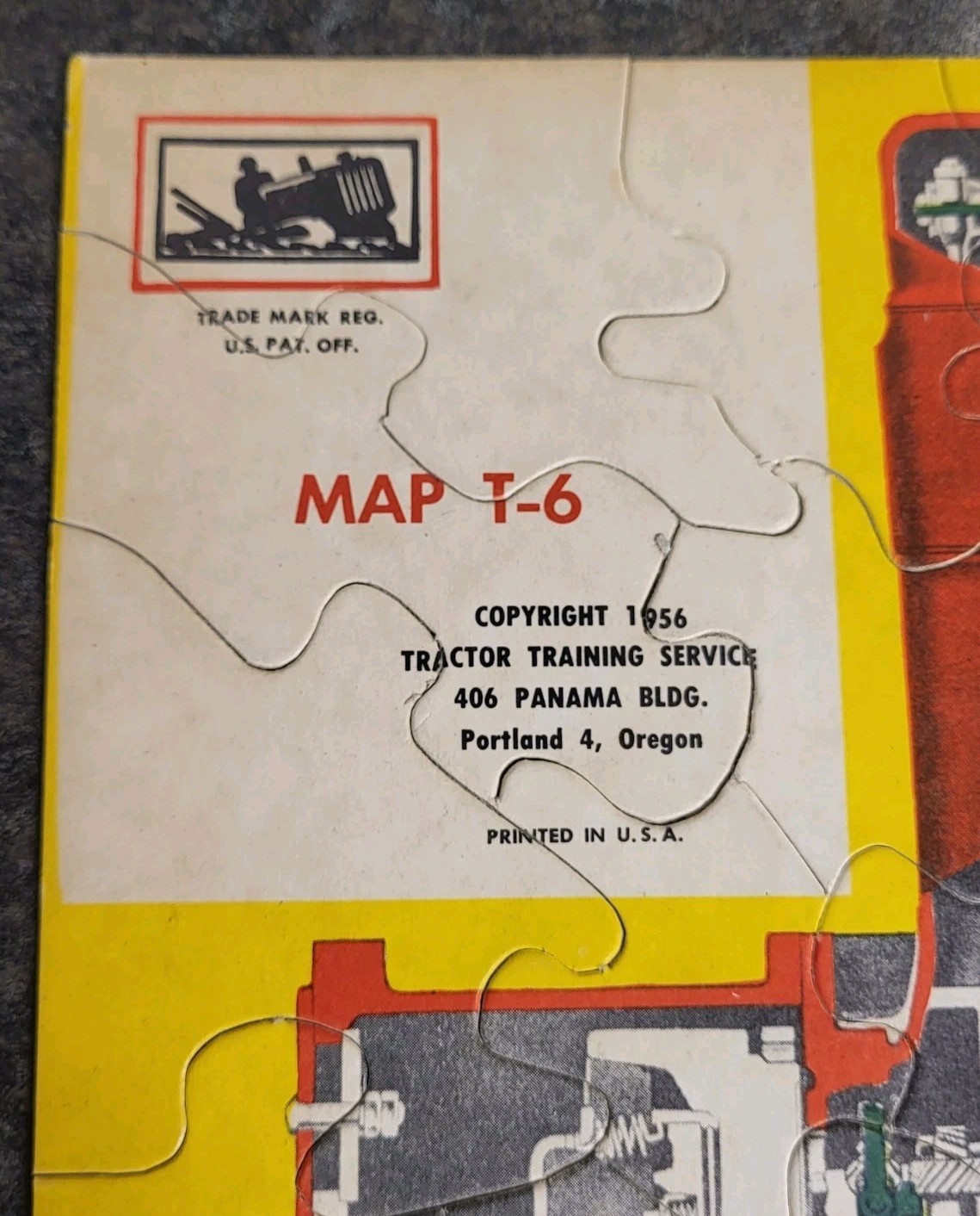 1956 Tractor Training Aid Service Repair Assembly Puzzle T-6 EXCELLENT COND