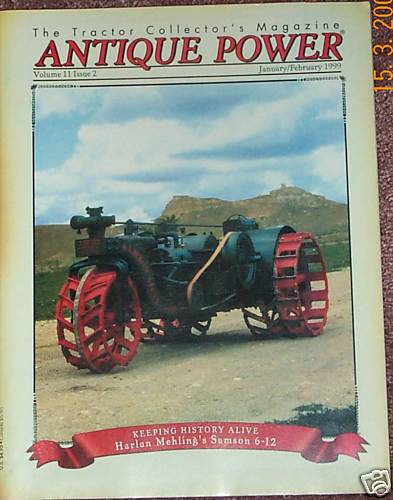 SAMSON 612 tractor – 841 Ford – IHC I-4 W-4 – 1999 ANTIQUE POWER Magazine