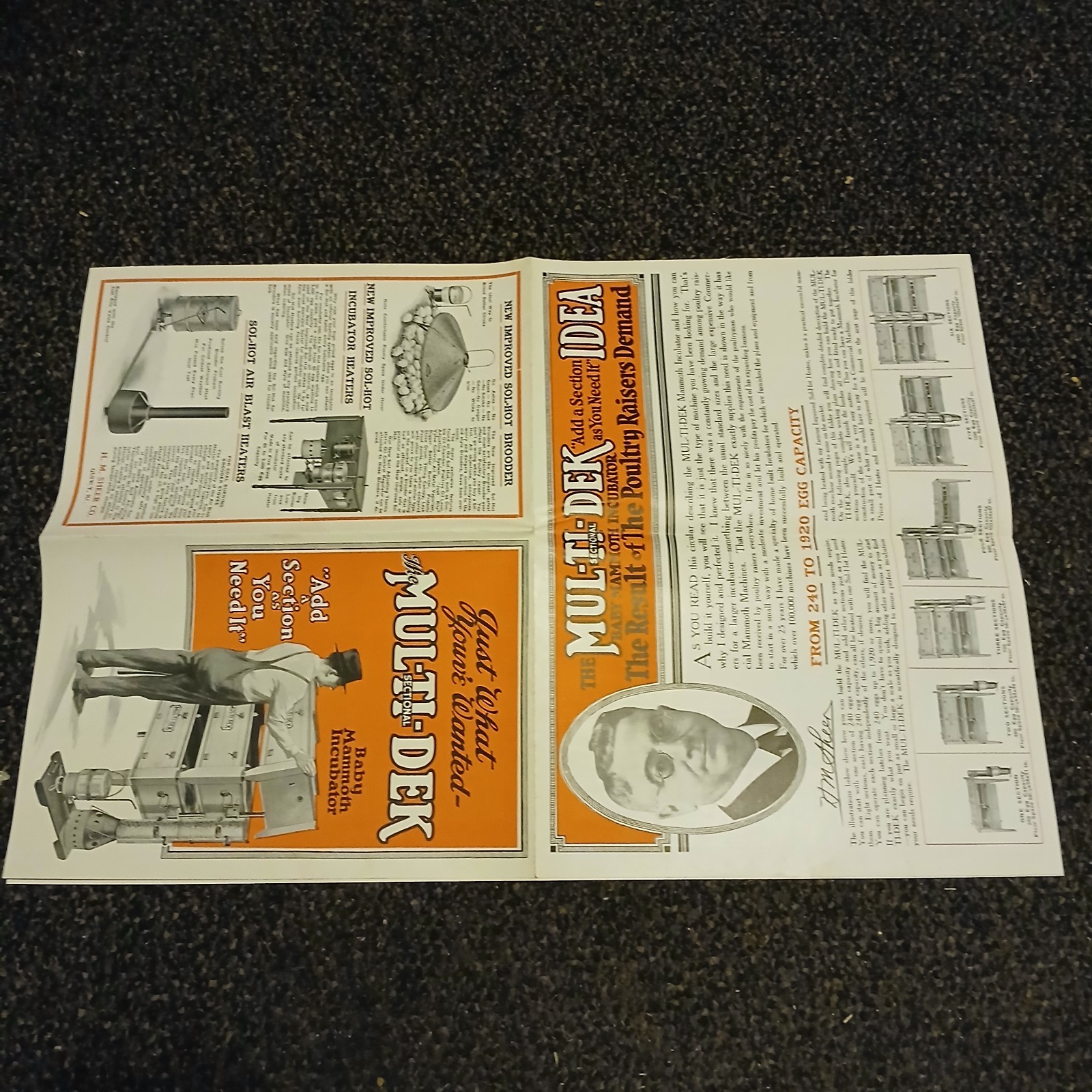 Vintage Sol Hot Heater Brooder Incubator Ads Flyers HM Sheer Dairy Ephemera 50s