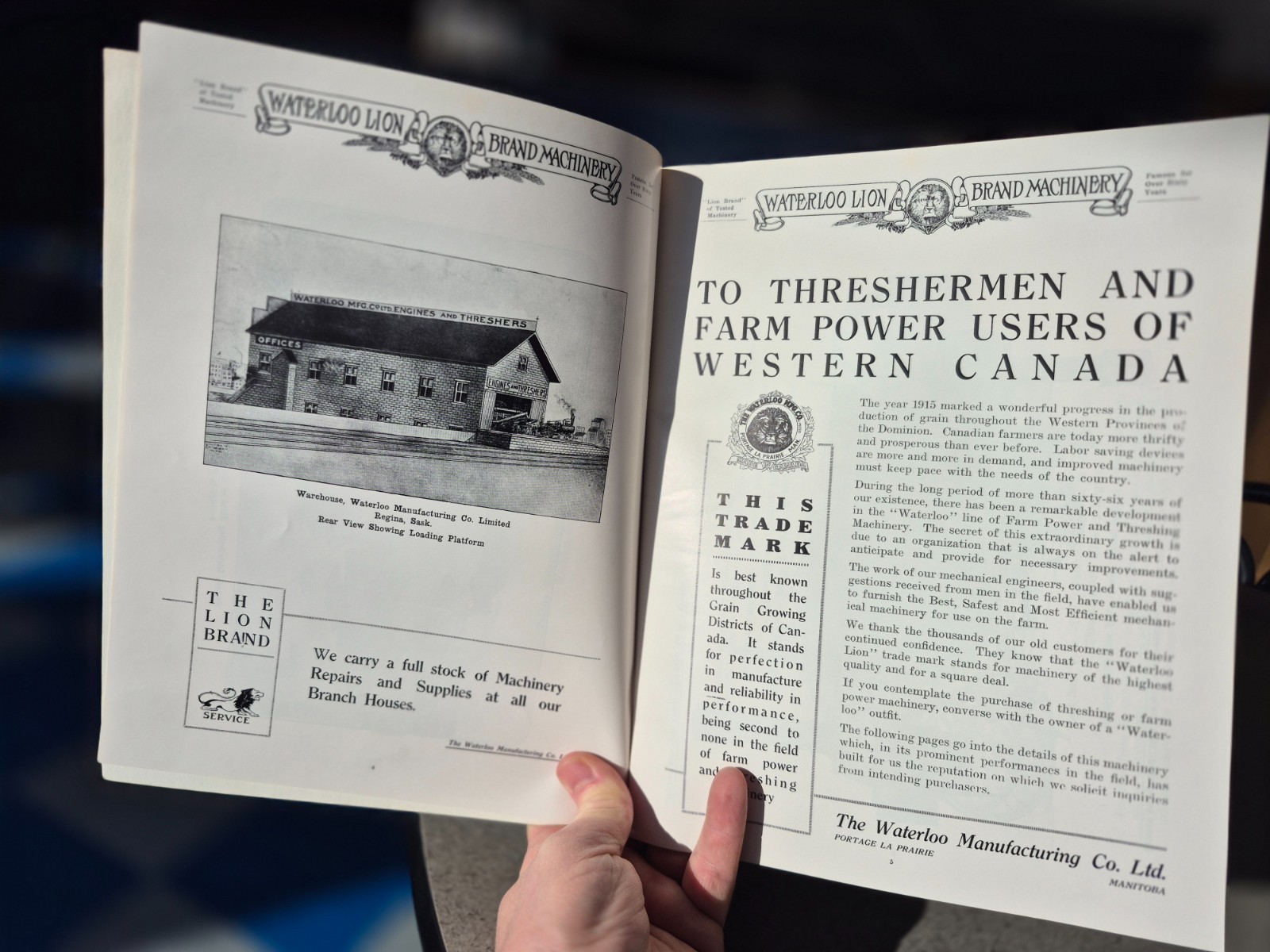 Waterloo Machinery High Class Portable Traction Engines Tractor Catalog Reprint