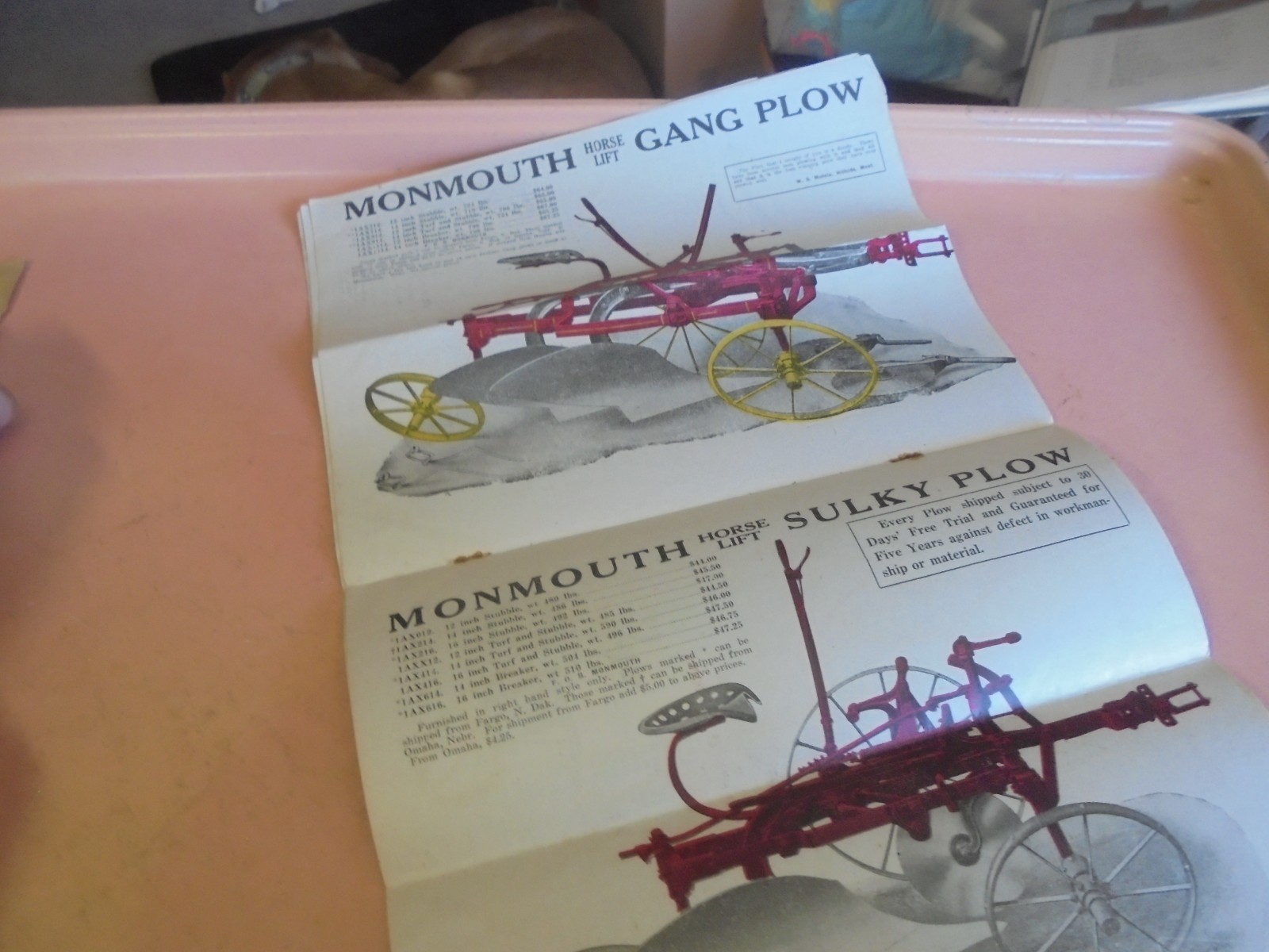 Vintage 1920&rsquo;s Monmouth Plow Factory Brochure