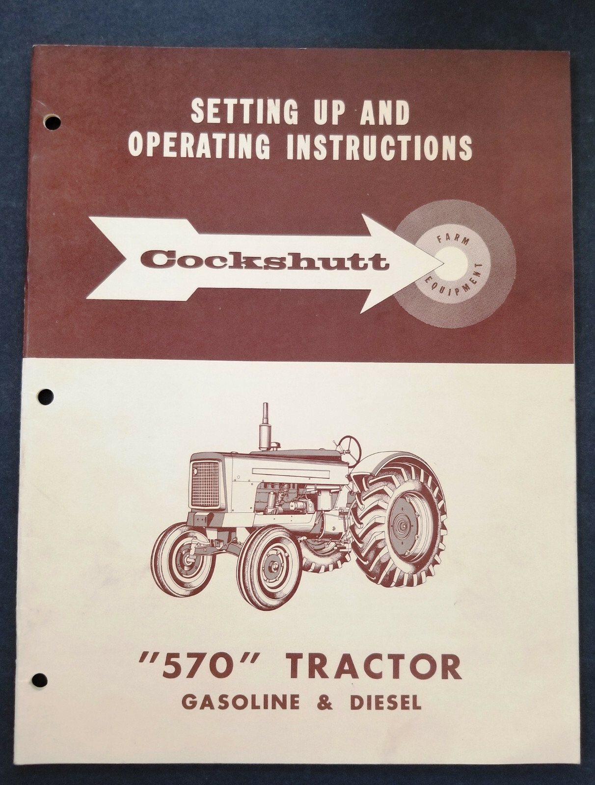 Cockshutt 570 Tractor Operators and Parts Book In Original Bag – Rare and Clean