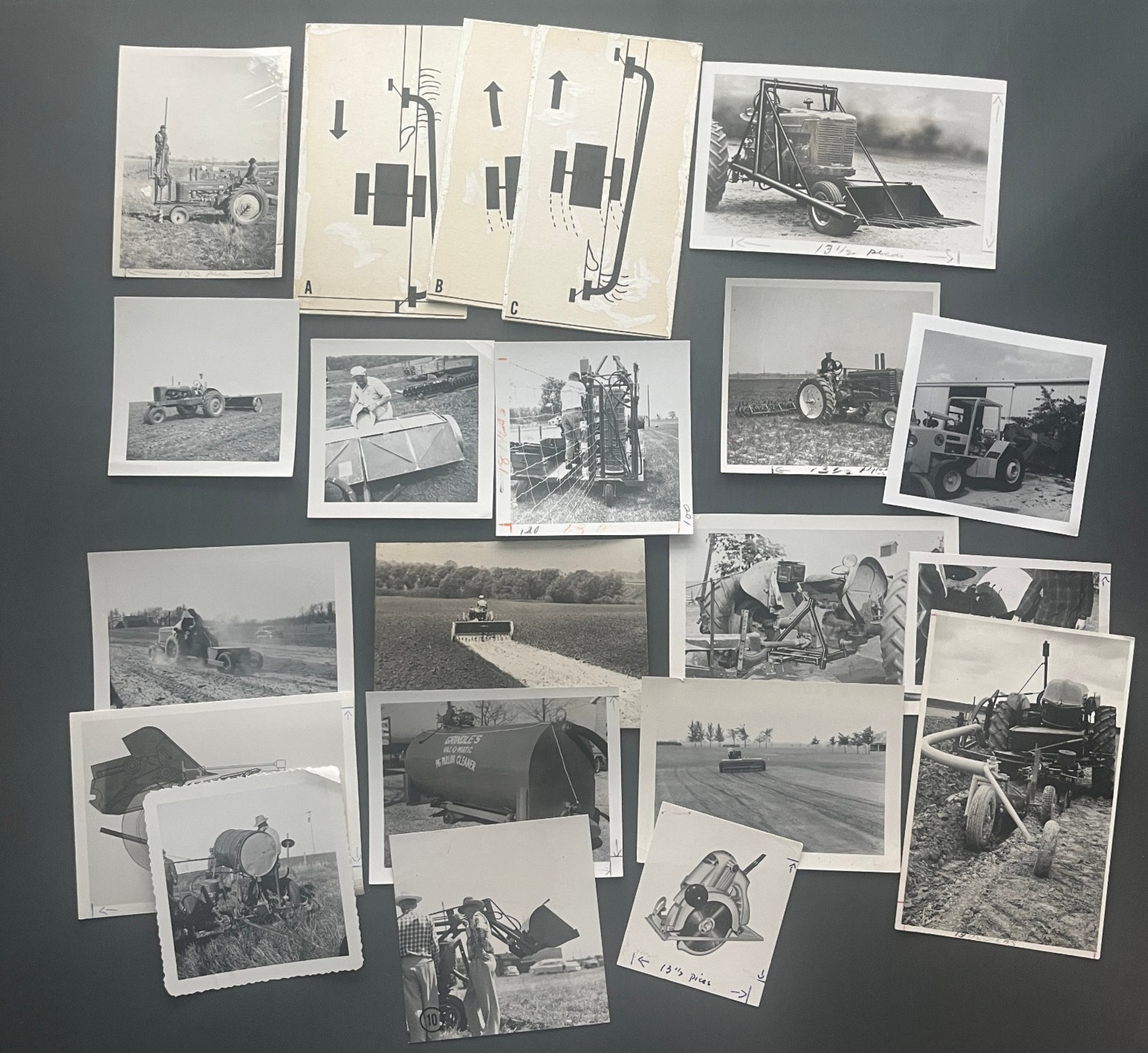 1950&rsquo;s TRACTORS, FARMING, INDUSTRIAL PHOTO LOT 75+ USED IN FARMING PUBLICATION