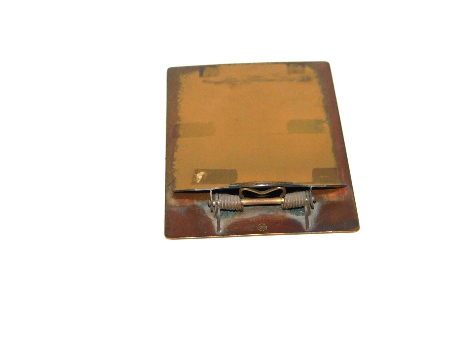 Vtg Monsanto Miniature Metal Clipboard Paper Holder Serving Industry