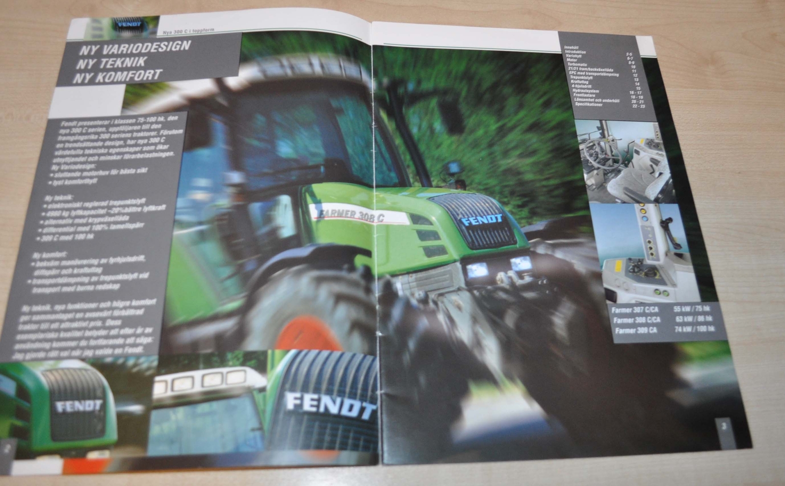 Fendt 307 308 309 Farmer Tractor Agricultural Brochure Prospekt Sweden