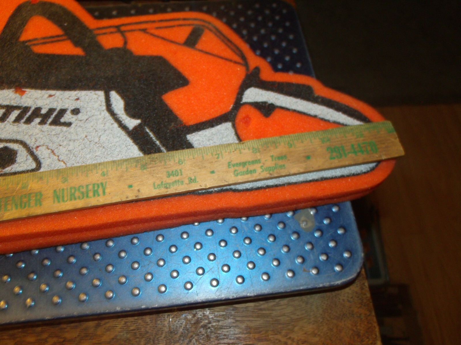 STIHL CHAIN SAW HAT shaped ORANGE USED