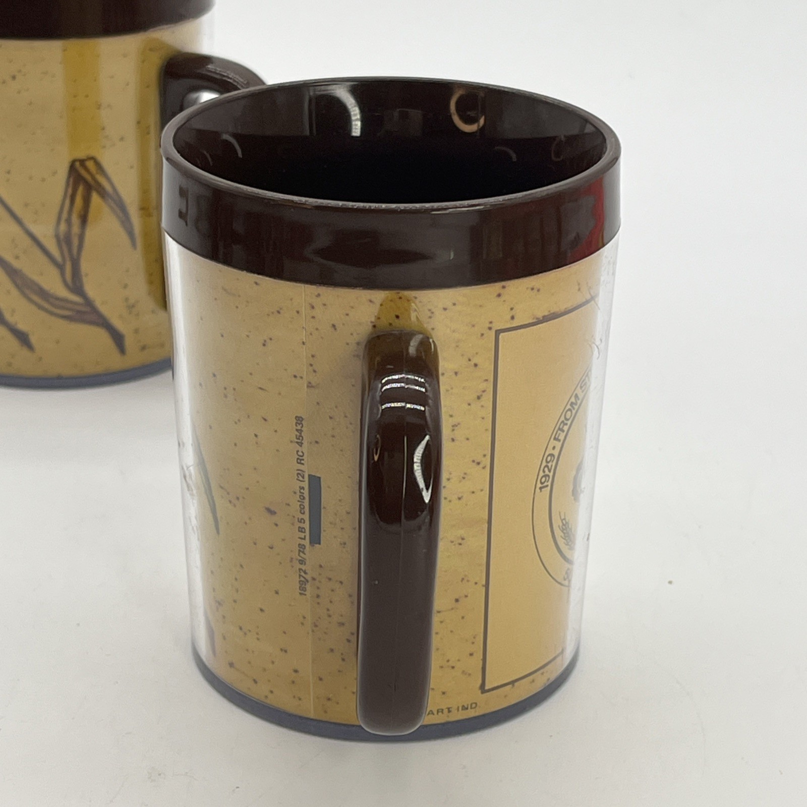Thermo-Serv Farm-Oyl 50th Anniversary Thermal Mug Cup Vintage 1976 USA Set Of 2