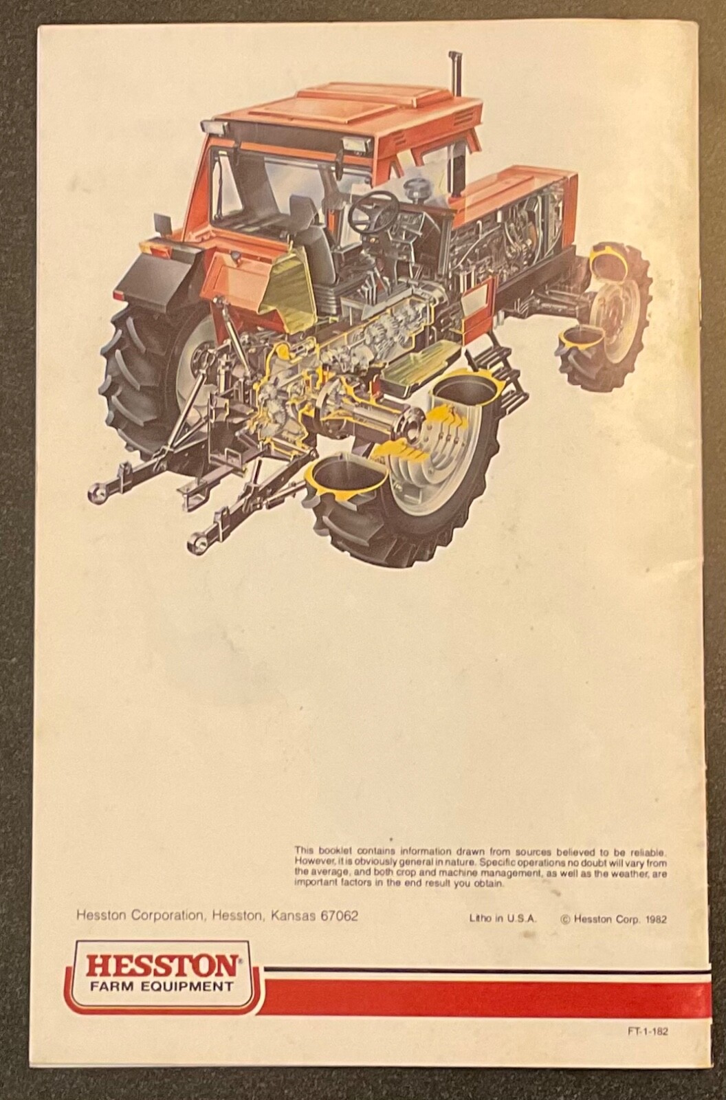 HESSTON Tractors Sales Flyer Brochure Literature 1982 original FREE SHIPPING