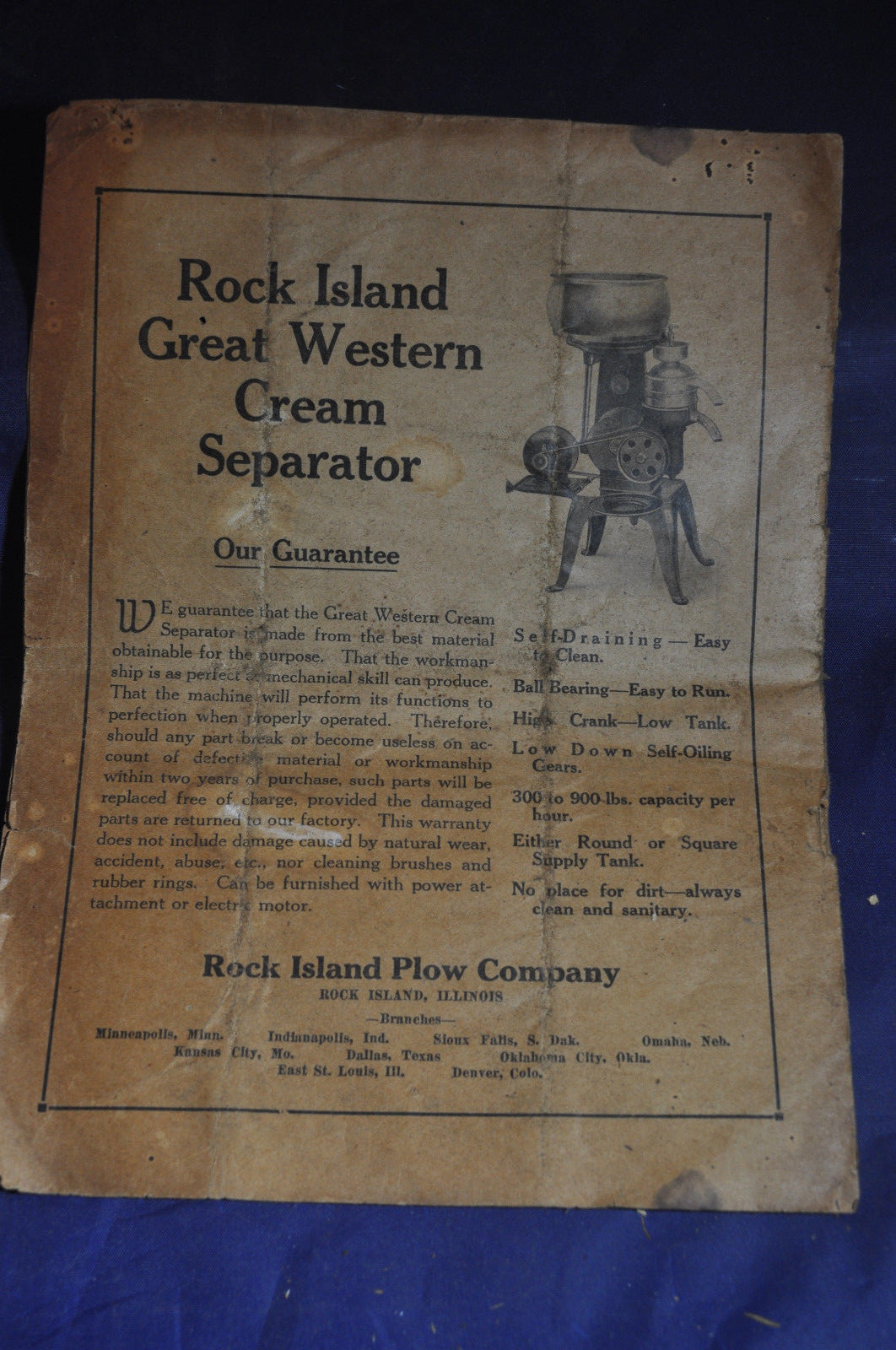 1929 Rock Island #1 TIght Bottom Spreader Repair List and Directions
