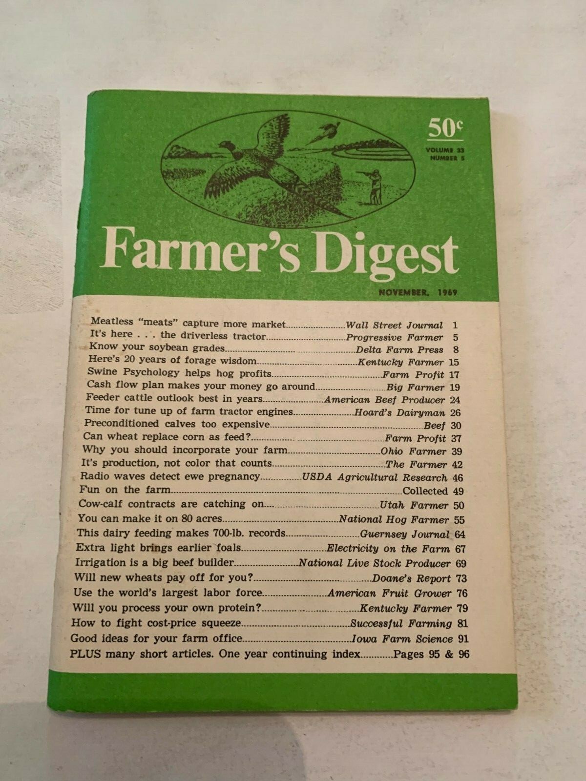 November 1969 Farmers Digest Magazine Volume 33 Number 5