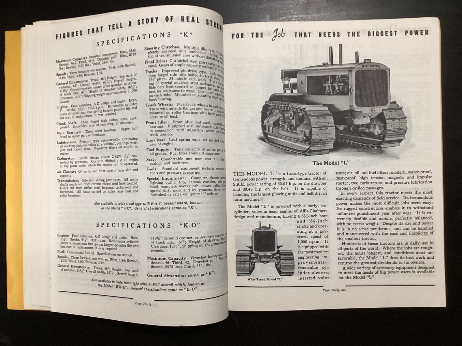 VINTAGE ALLIS CHALMERS #35 TRACTOR EQUIPMENT CATALOG BROCHURE