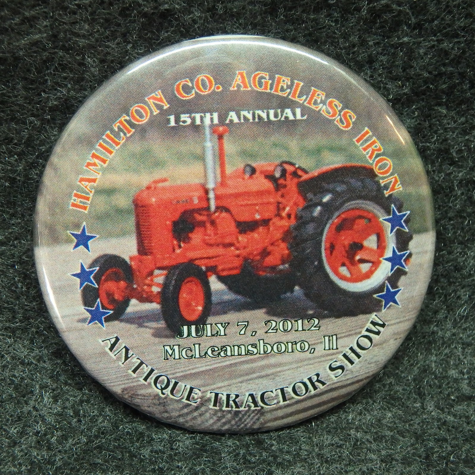 Ageless Iron Tractor Show Pinback Buttons – Antique Tractor Show – 5 Different