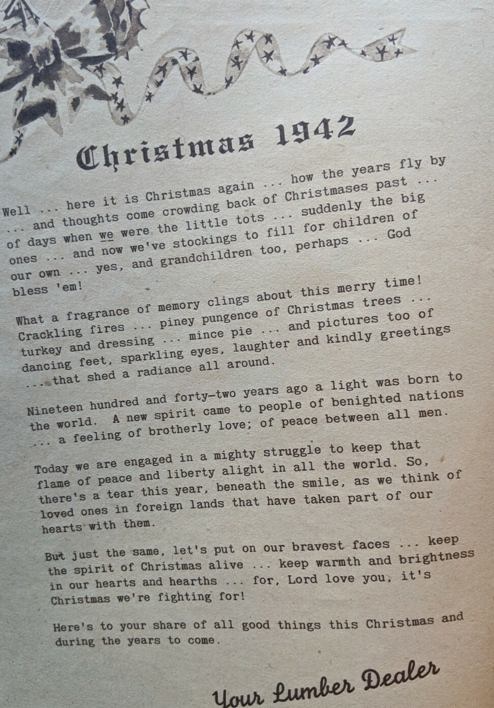1942 Business Of Farming Magazine Christmas Advertising