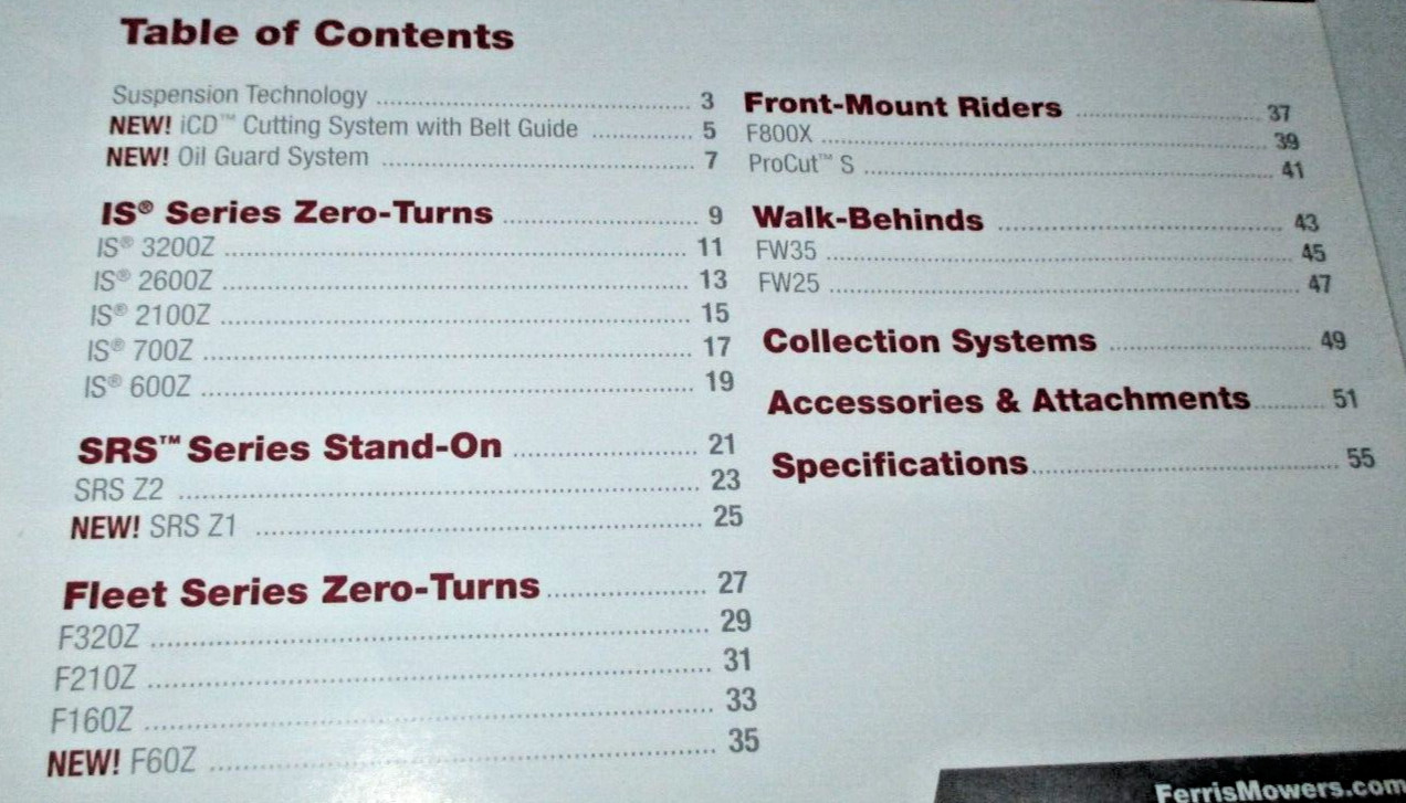 *Ferris 2017 Commercial Mowers & Zero Turns Sales Catalog Manual Brochure