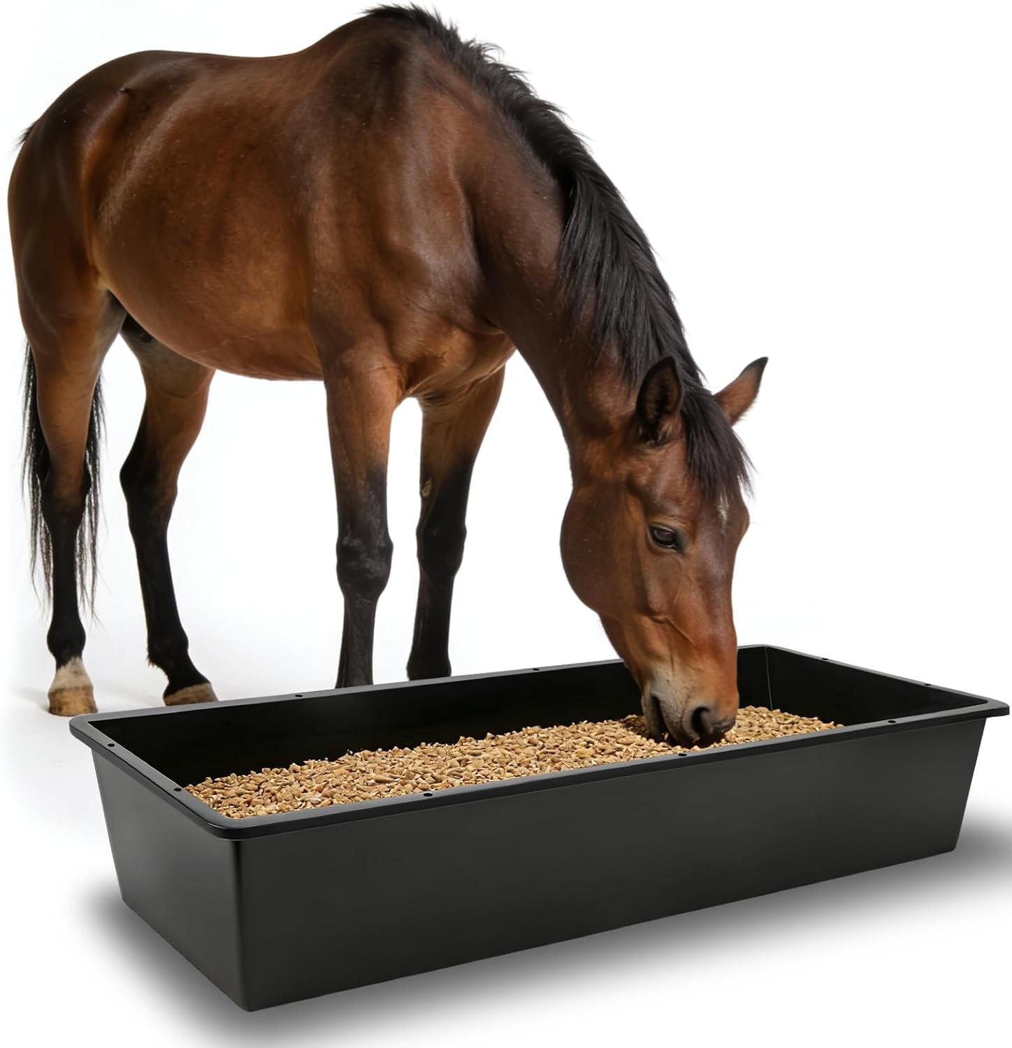5 Pack Extra Large Capacity 12 Gallon /48 Quart Long Plastic Livestock Trough