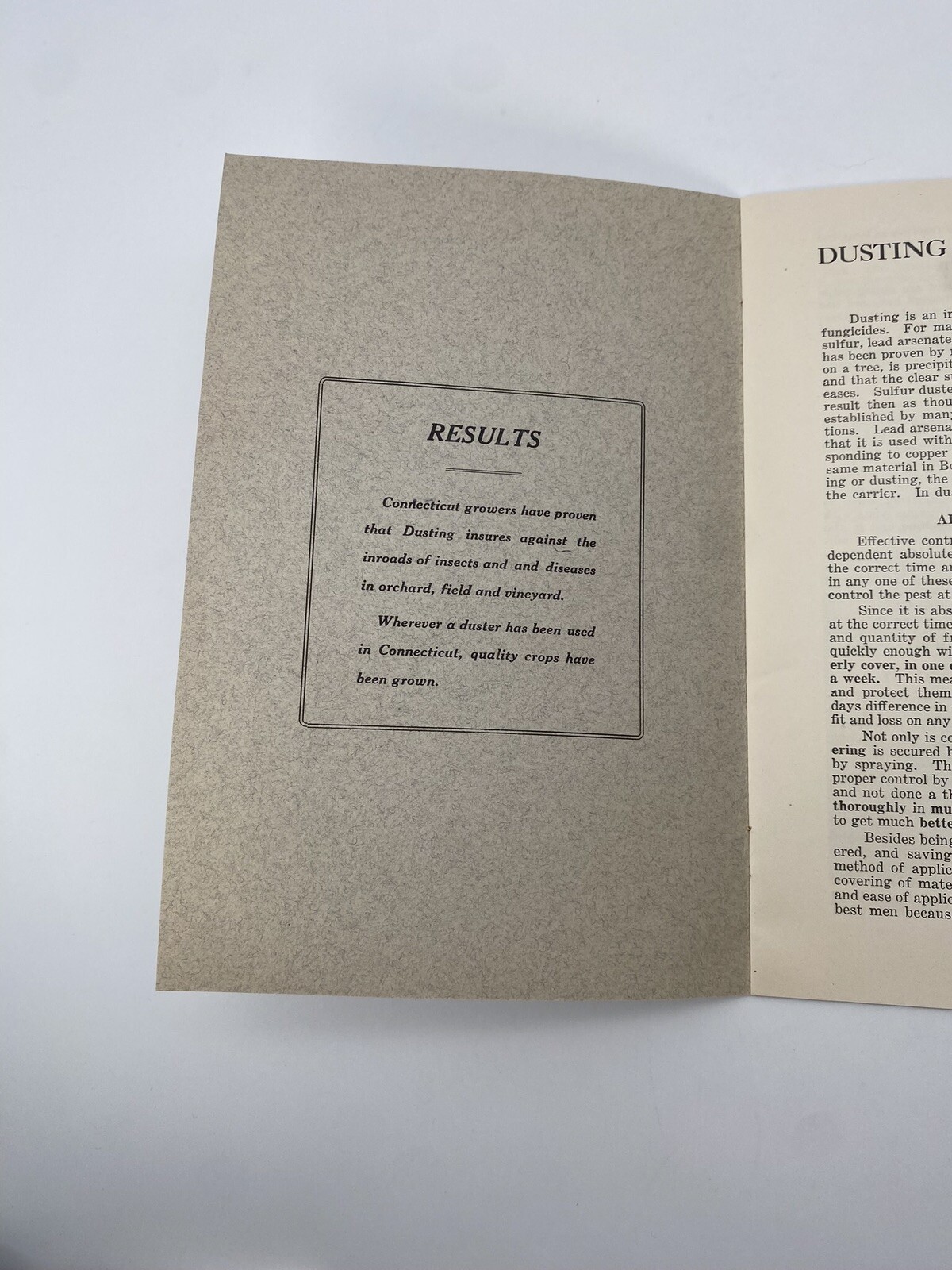 Vintage Fruit Dusting In Conn Niagara Sprayer Co Brochure Pamphlet Middleport NY