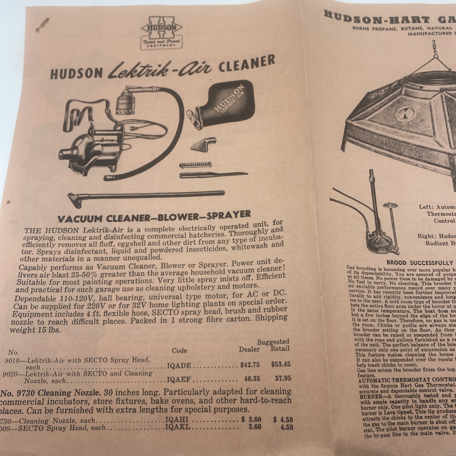 Vintage 1947 Hudson Poultry Equipment Sales Brochure Agriculture Advertising F44