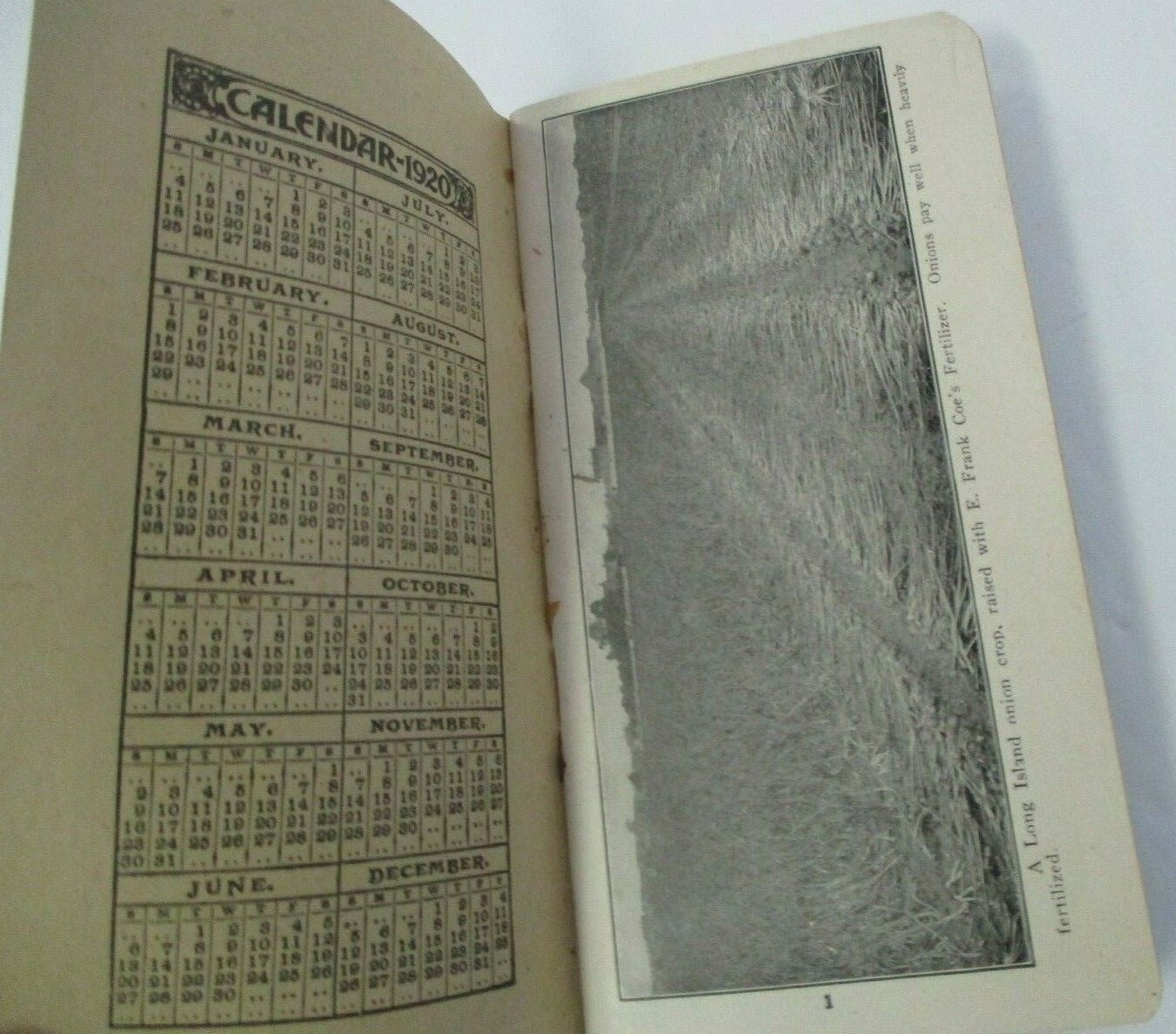 COE-MORTIMER FERTILIZERS Advertising Memo Booklet, 1919