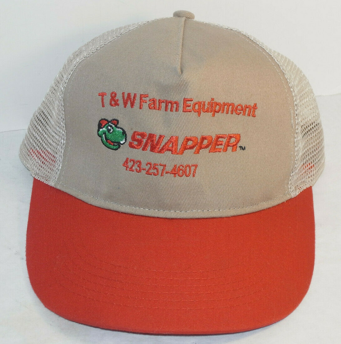 VINTAGE FARM EQUIPMENT & SNAPPER MOWER HAT/CAP! EMBROIDERED LOGOS! SNAPBACK!
