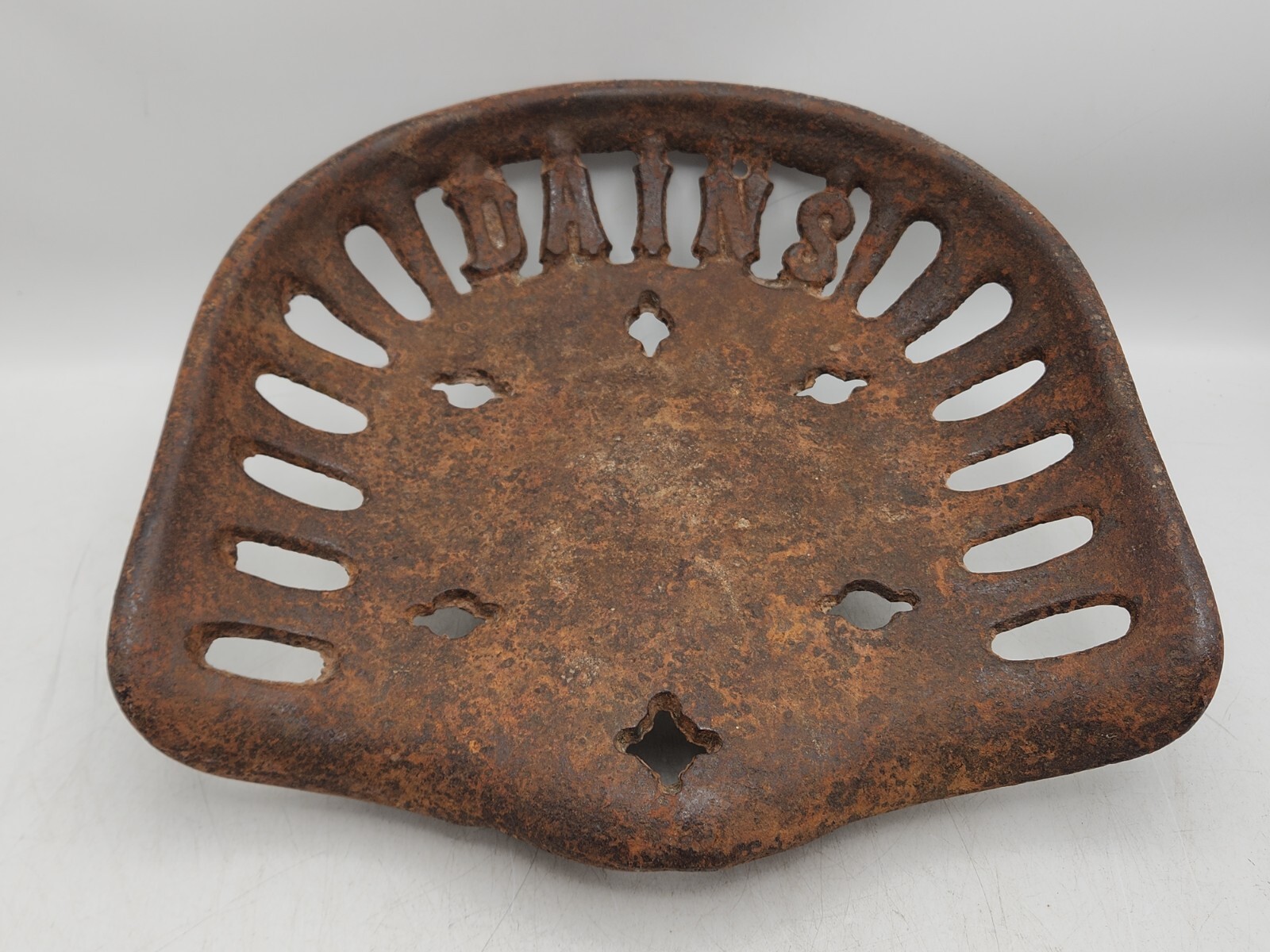 Vintage/Antique Dains Tractor Plow Implement Farm Equipment Seat Cast Iron Metal