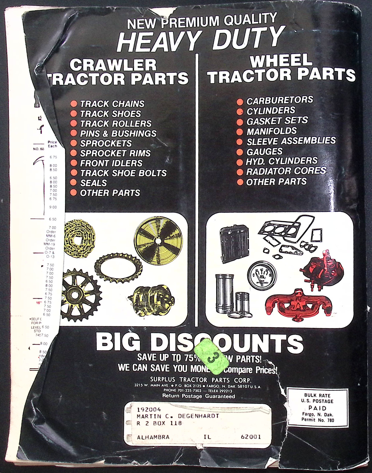 Surplus Tractor Parts Corp, Sears Craftsman, Western Auto, True Value, ERB Equip