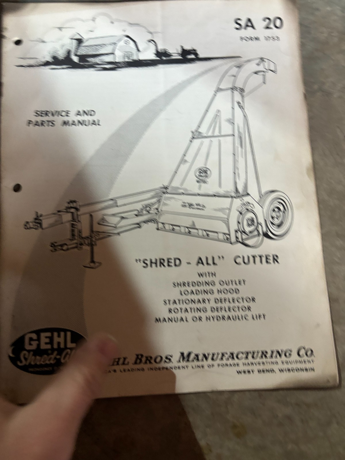 Gehl 20 Shred All Chopper Parts Book Manual AMIL26 no3