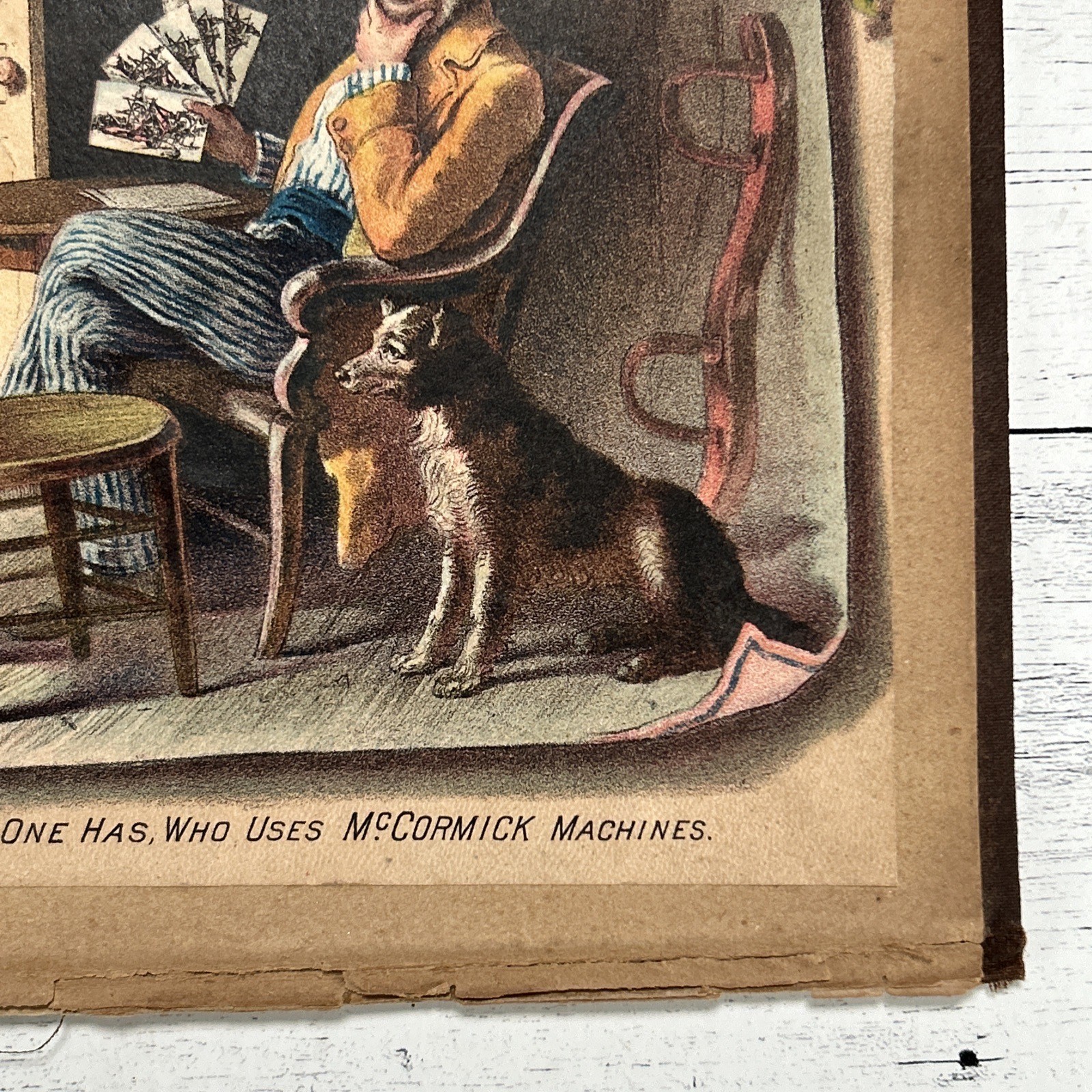 Antique McCormick Tractor Advertising Trade Card Farm Machinery 1880s Litho