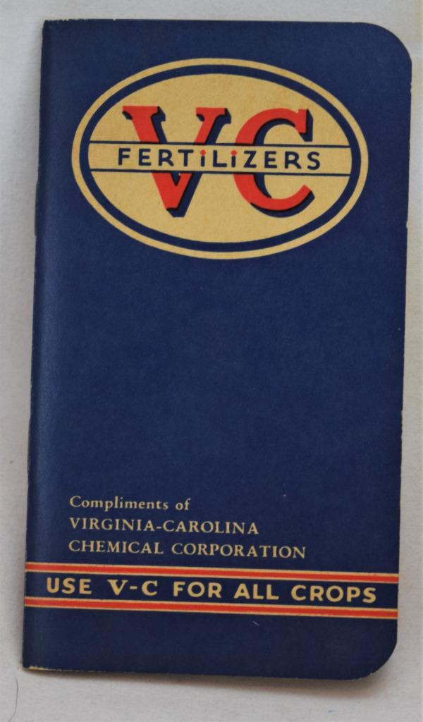 1940 1941 VC Virginia-Carolina Fertilezer Pocket Notebook Calendar Unused