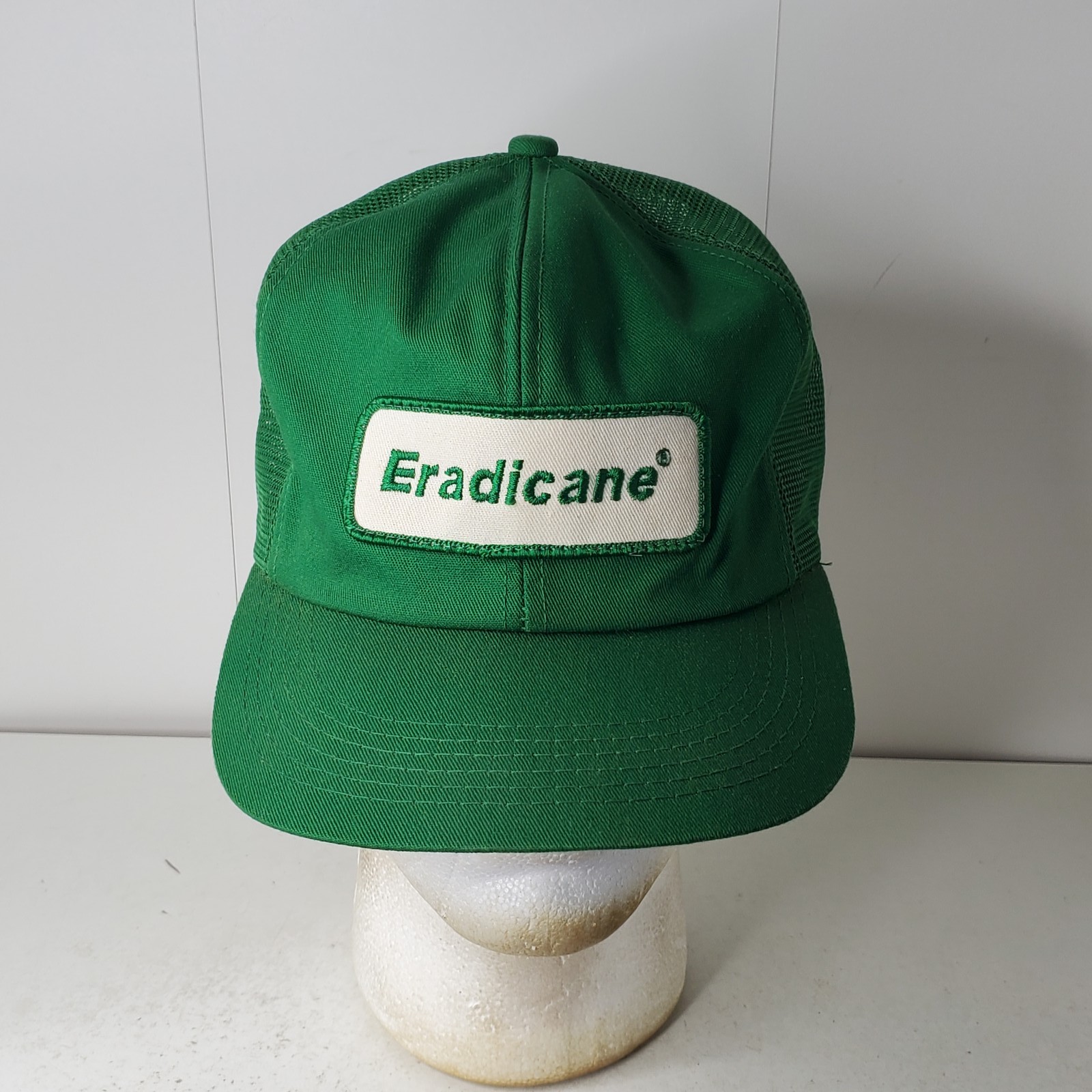 Vintage Eradicane Herbicide Patch Green Trucker Hat K-K Products Agriculture Ad