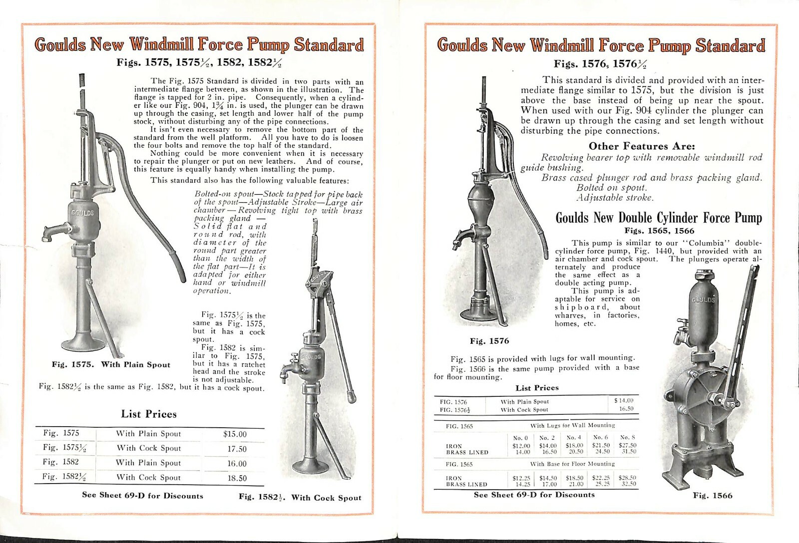 Goulds Pumps Spray Windmill Pneumatic Pressure Tank Advertising Seneca Falls NY