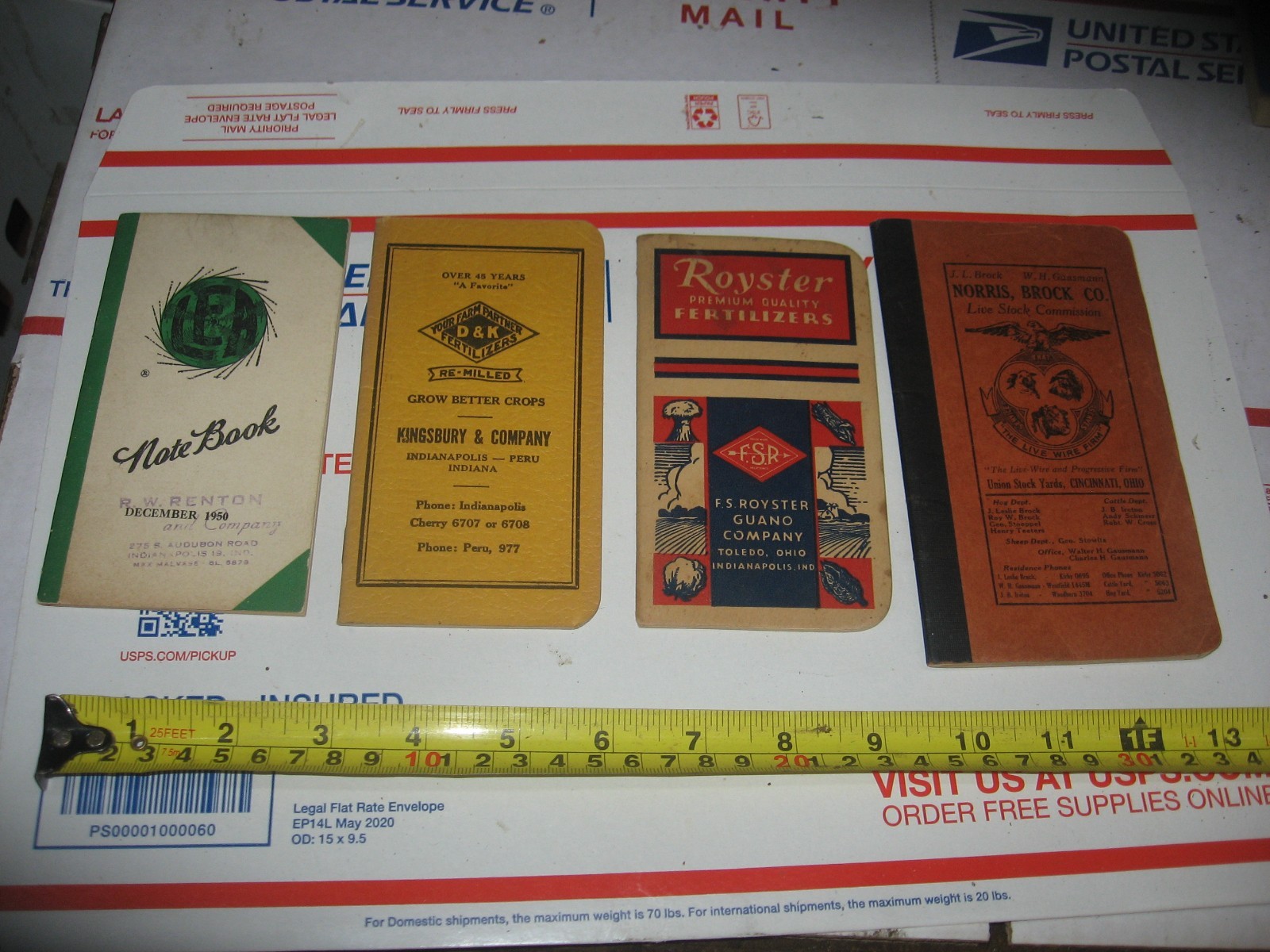 OLD FARM MEMO BOOKS FROM 1940&rsquo;S AND 1950&rsquo;S