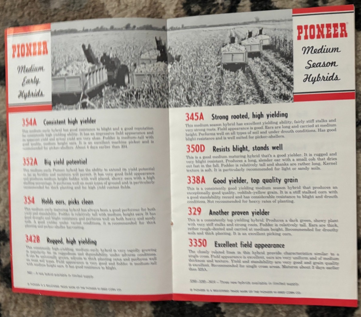 Pioneer Hybrids Seed Corn For 1963 Brochure DCPA26