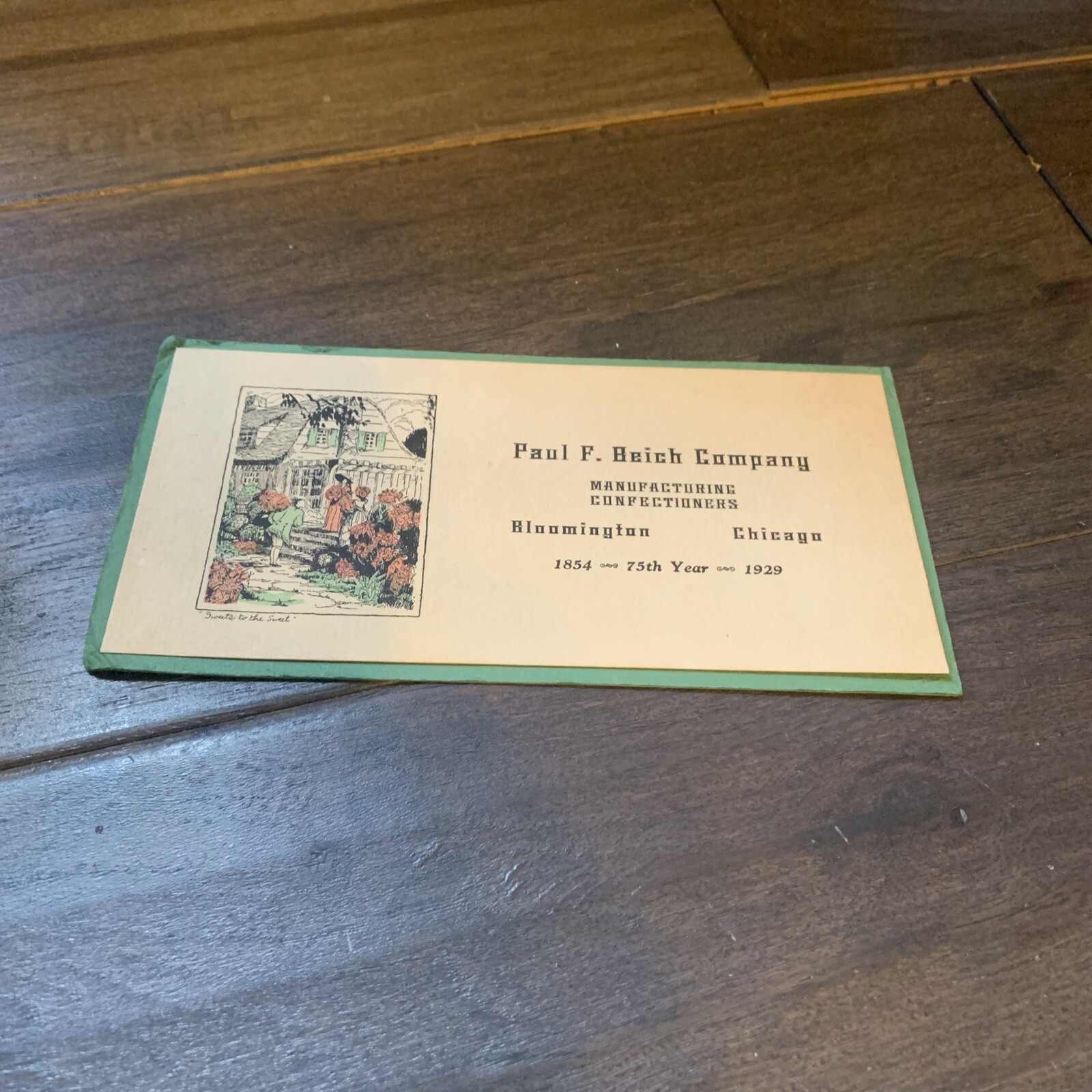 1929 PAUL F. BEICH CO. BLOOMINGTON, ILL. Ink Blotter 75th Anniversary